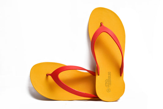 Flippy Yellow Sole Red Strap