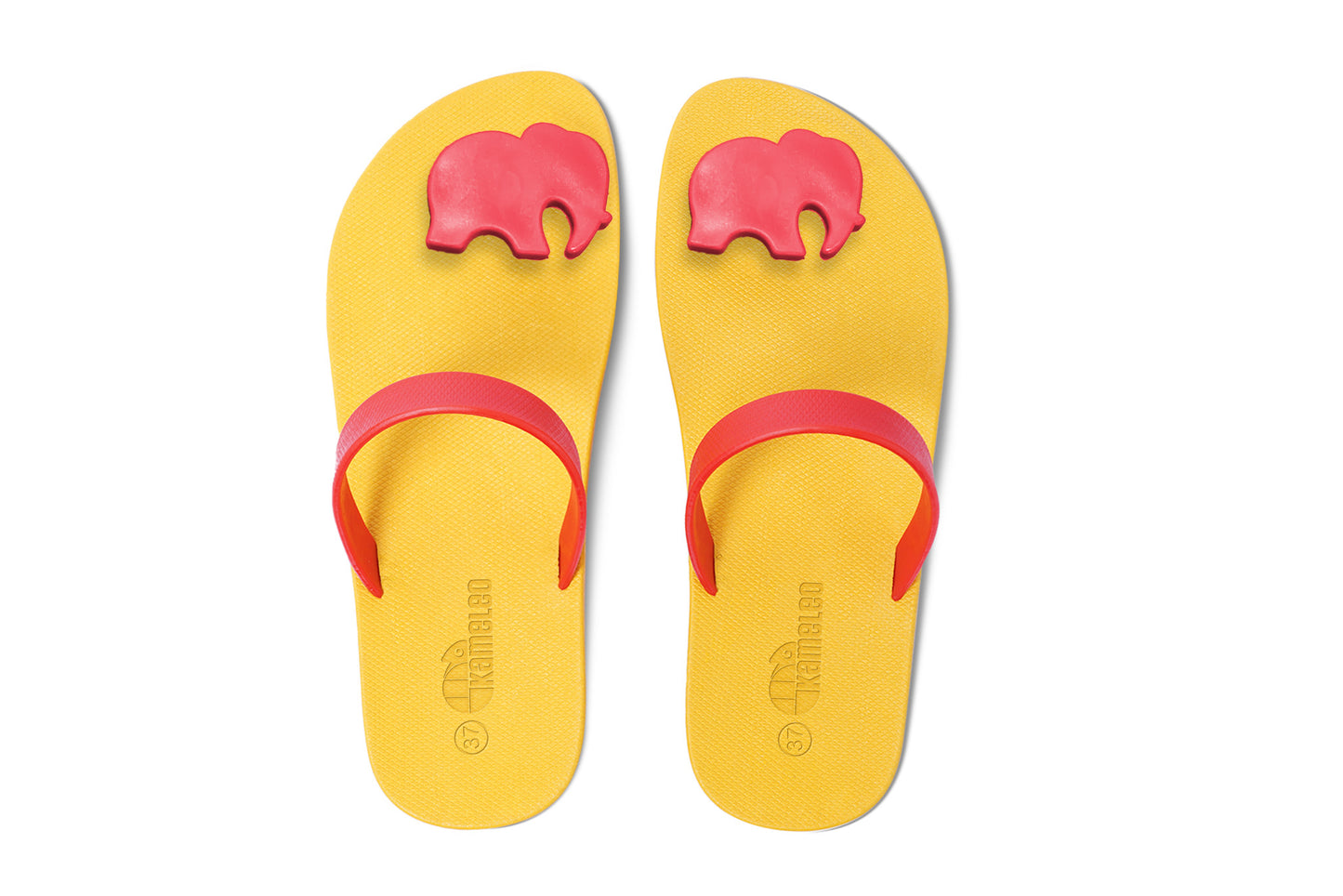 Poppi Ellie Yellow Sole Red Strap