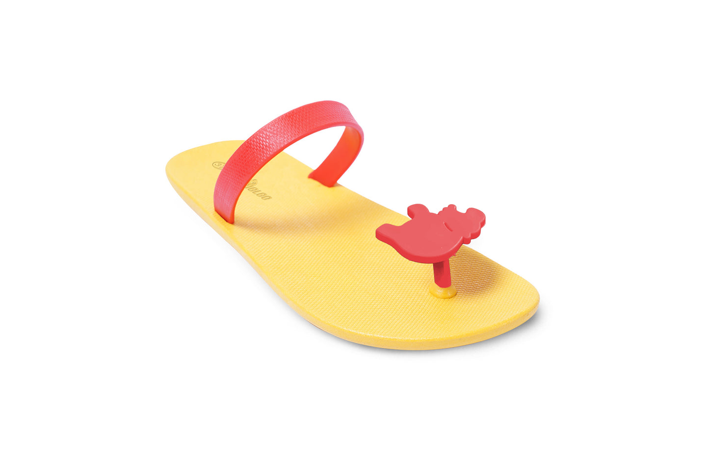 Poppi Hippo Yellow Sole Red Strap
