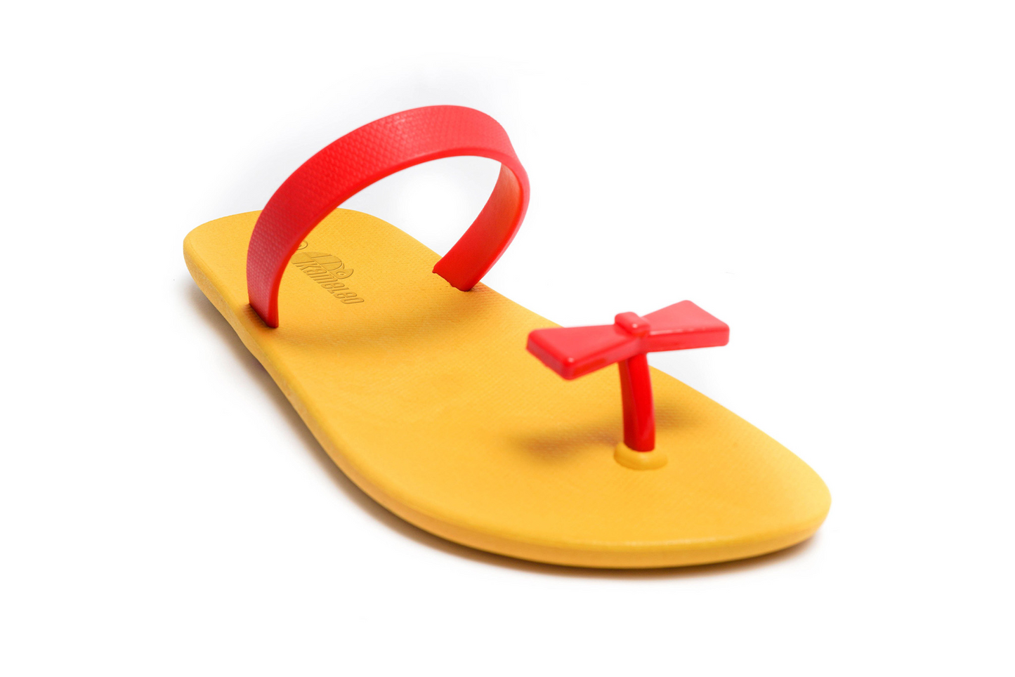 Poppi Bow Yellow Sole Red Strap