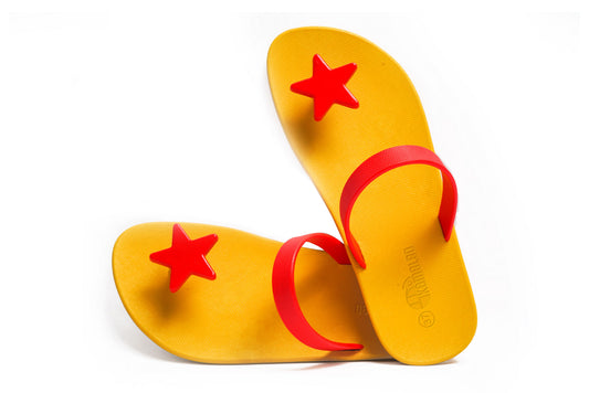 Poppi Star Yellow Sole Red Strap