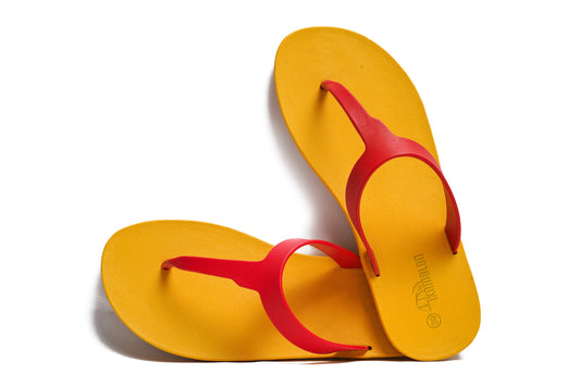 Thongs Yellow Sole Red Strap
