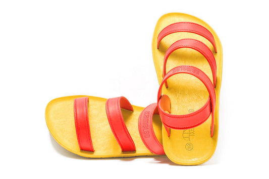 Twin Plus Yellow Sole Red Strap