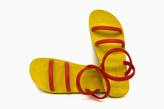 Twin Slim Yellow Sole Red Strap