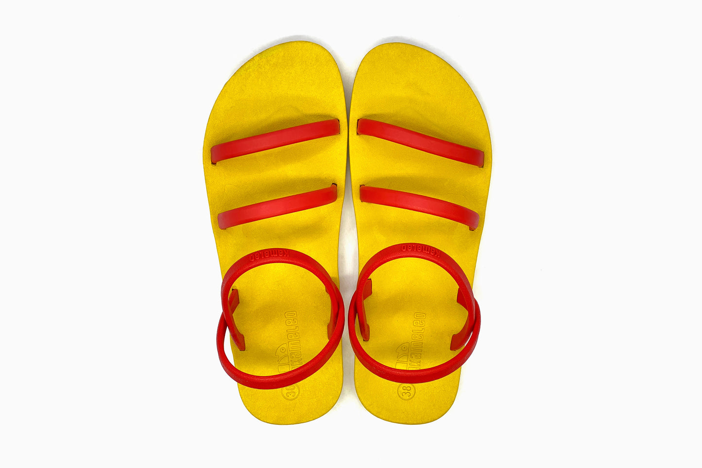 Twin Slim Yellow Sole Red Strap