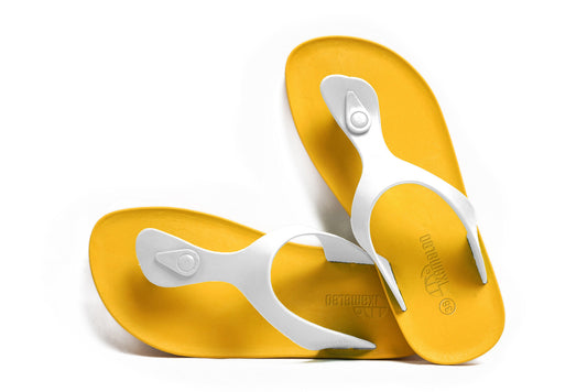 Candy Yellow Sole White Strap