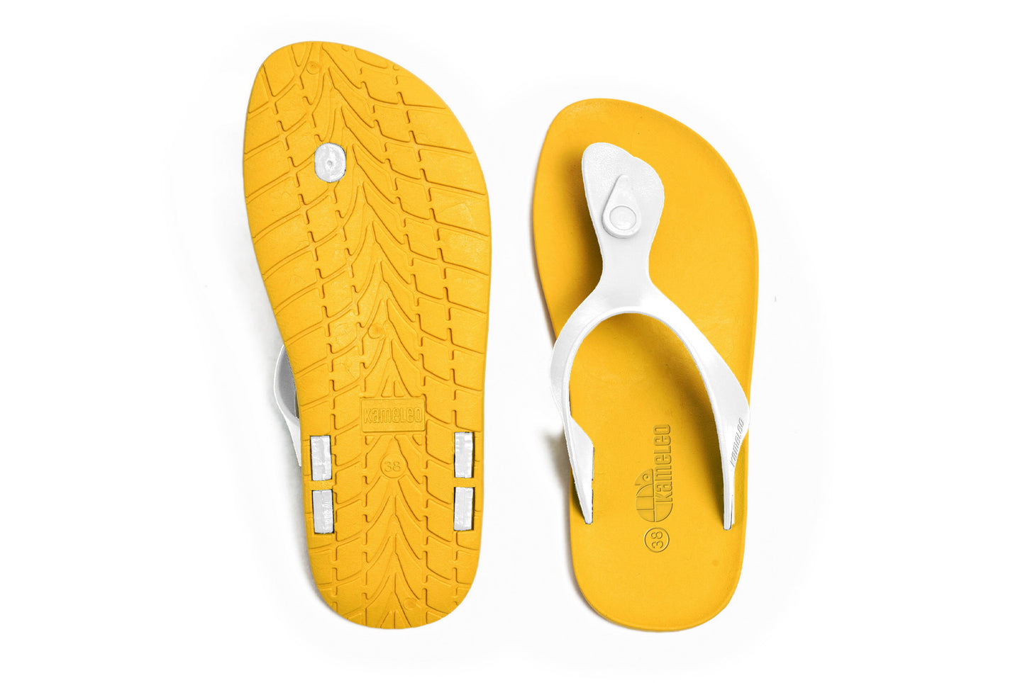 Candy Yellow Sole White Strap