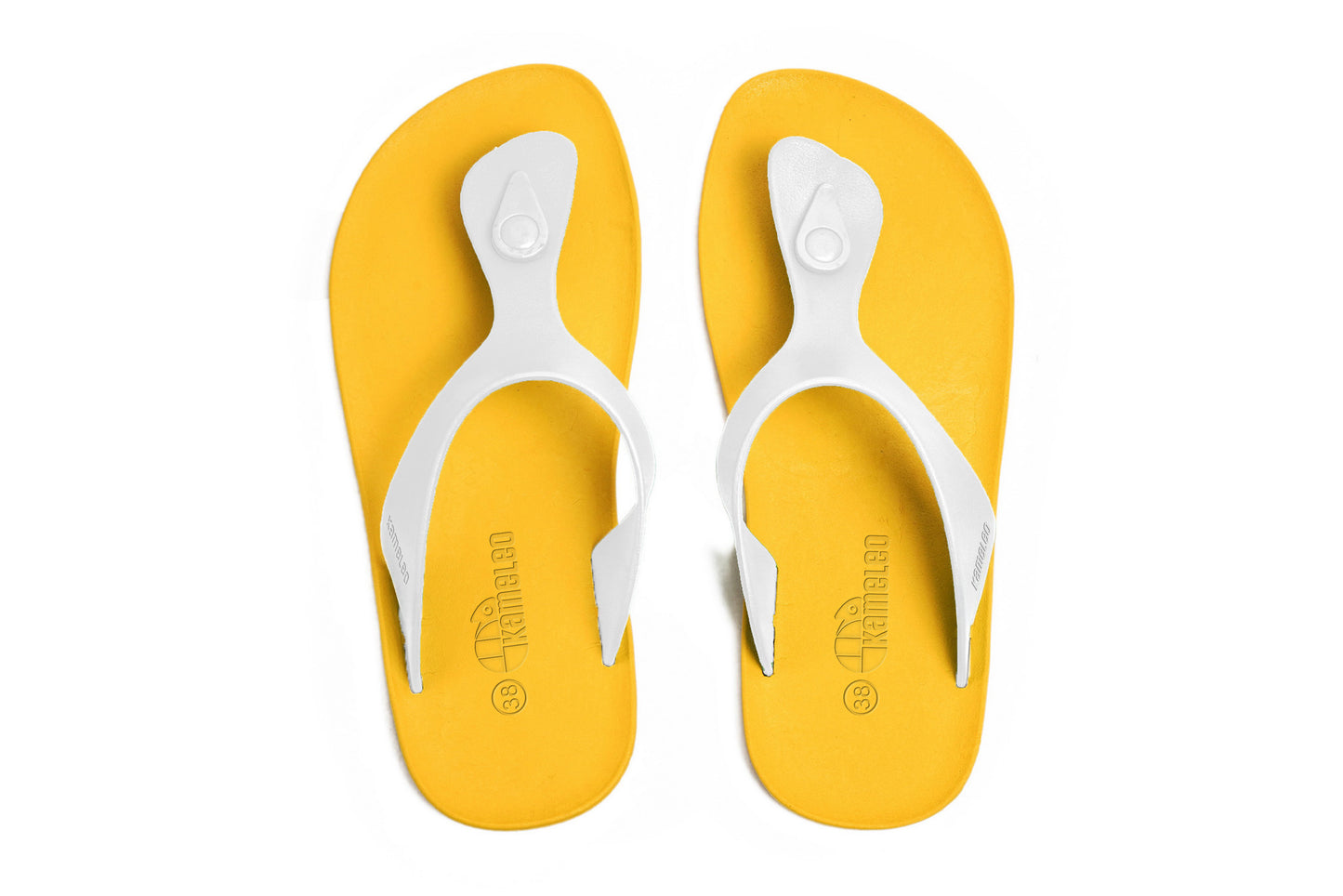 Candy Yellow Sole White Strap