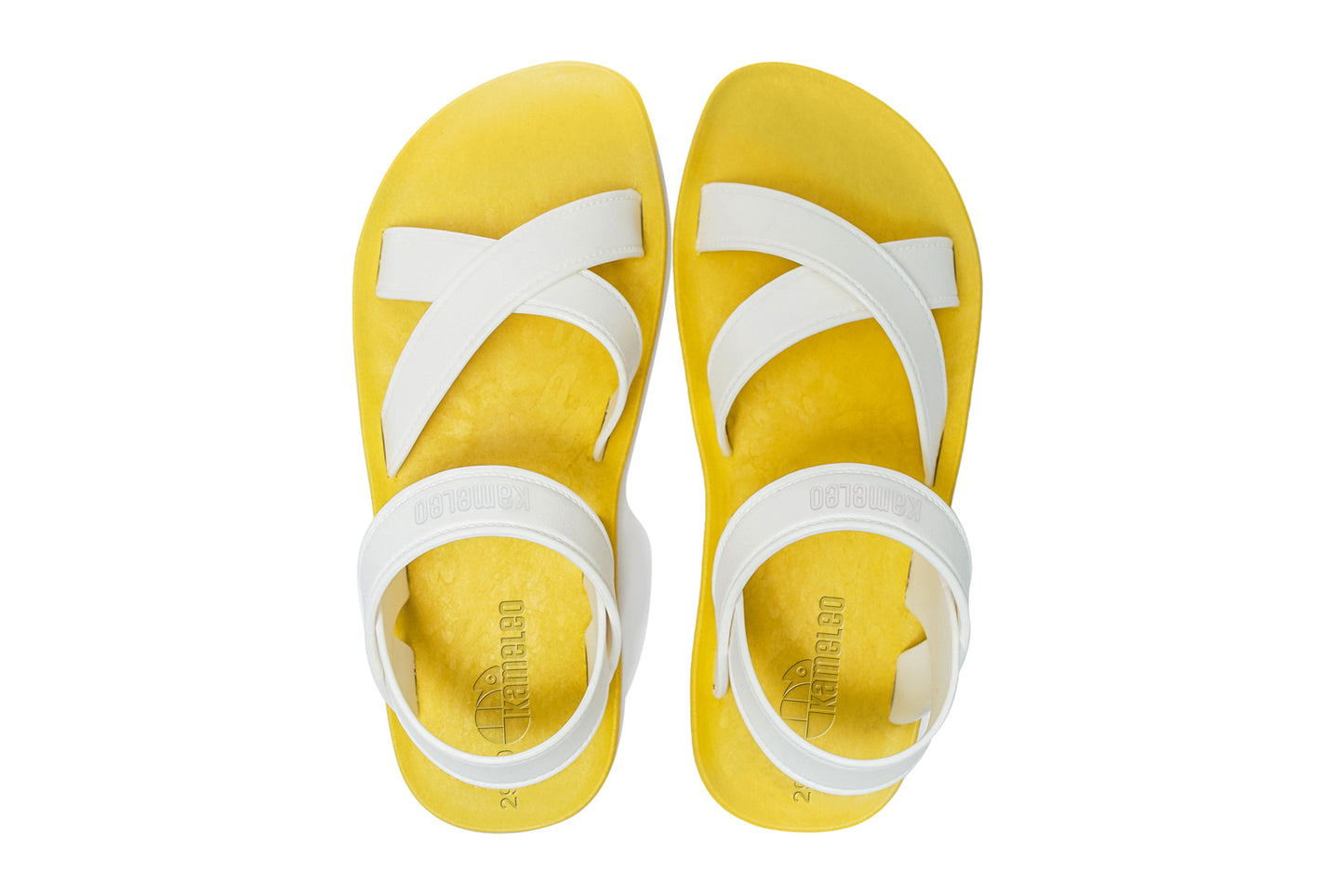 Cross Plus Kids Yellow Sole White Strap