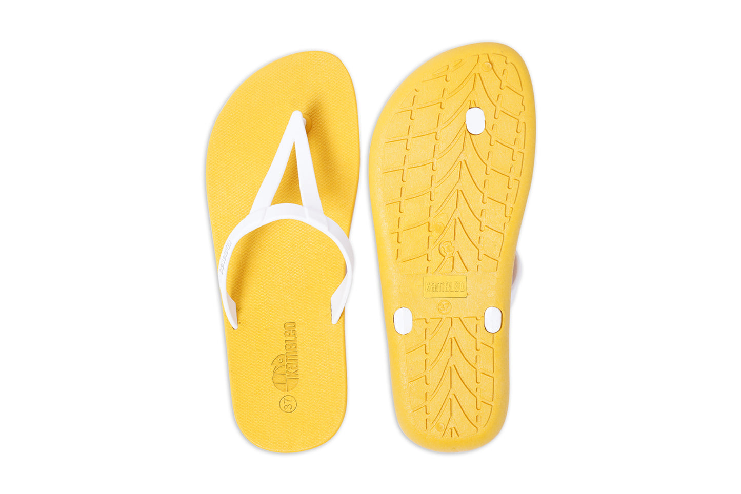Eiffel Yellow Sole White Strap