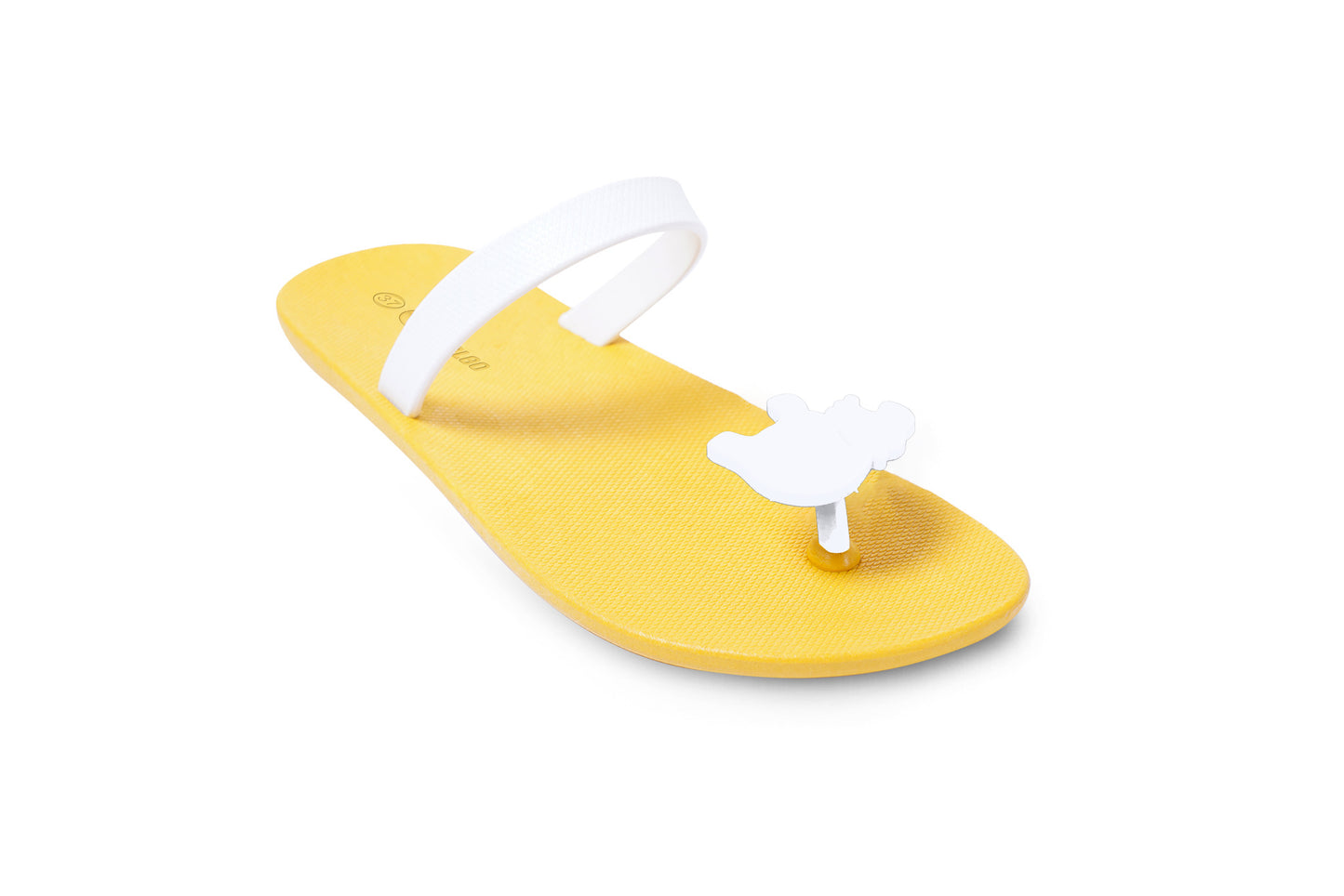 Poppi Hippo Yellow Sole White Strap