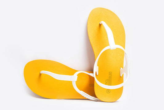 Saily Yellow Sole White Strap