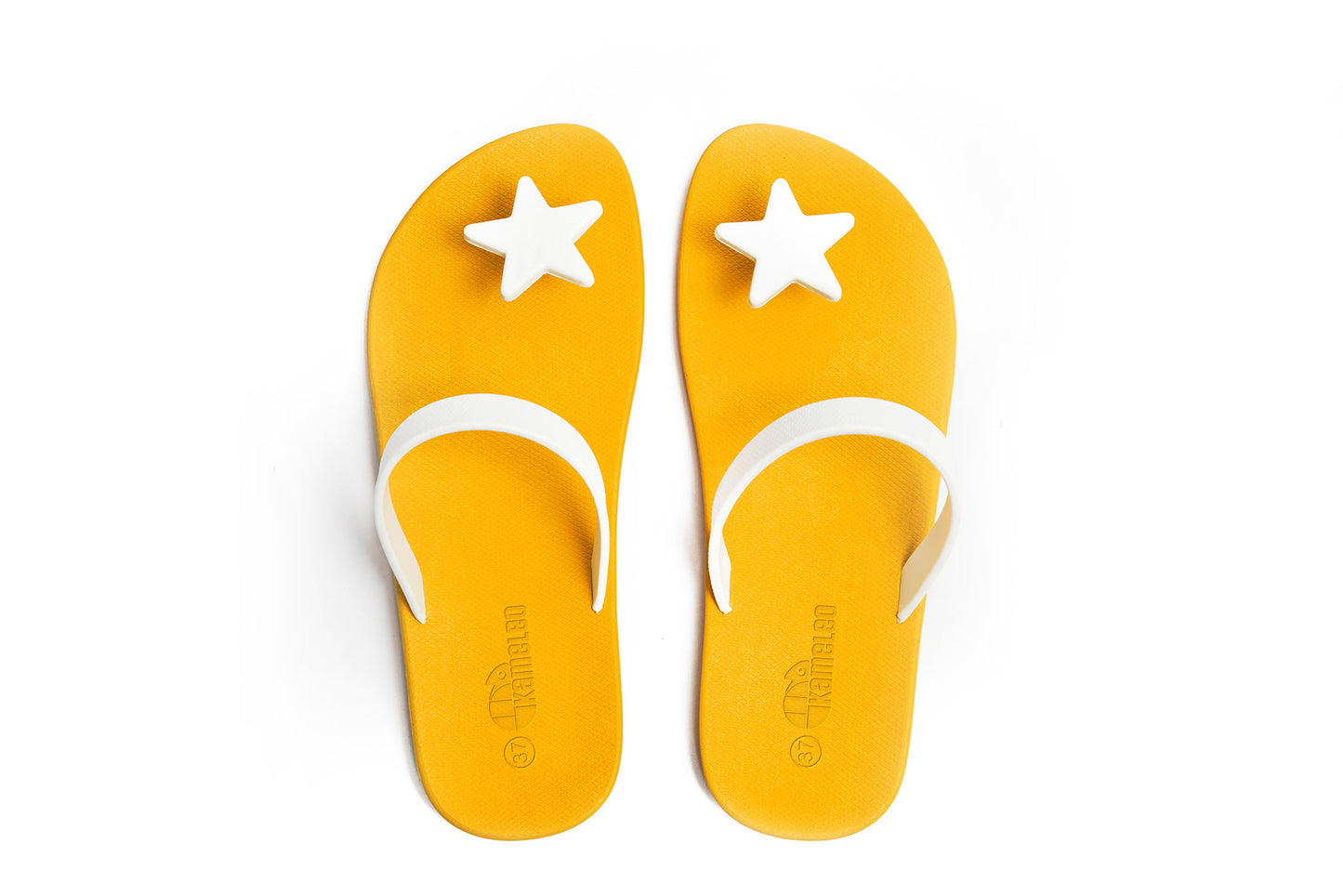 Poppi Star Yellow Sole White Strap