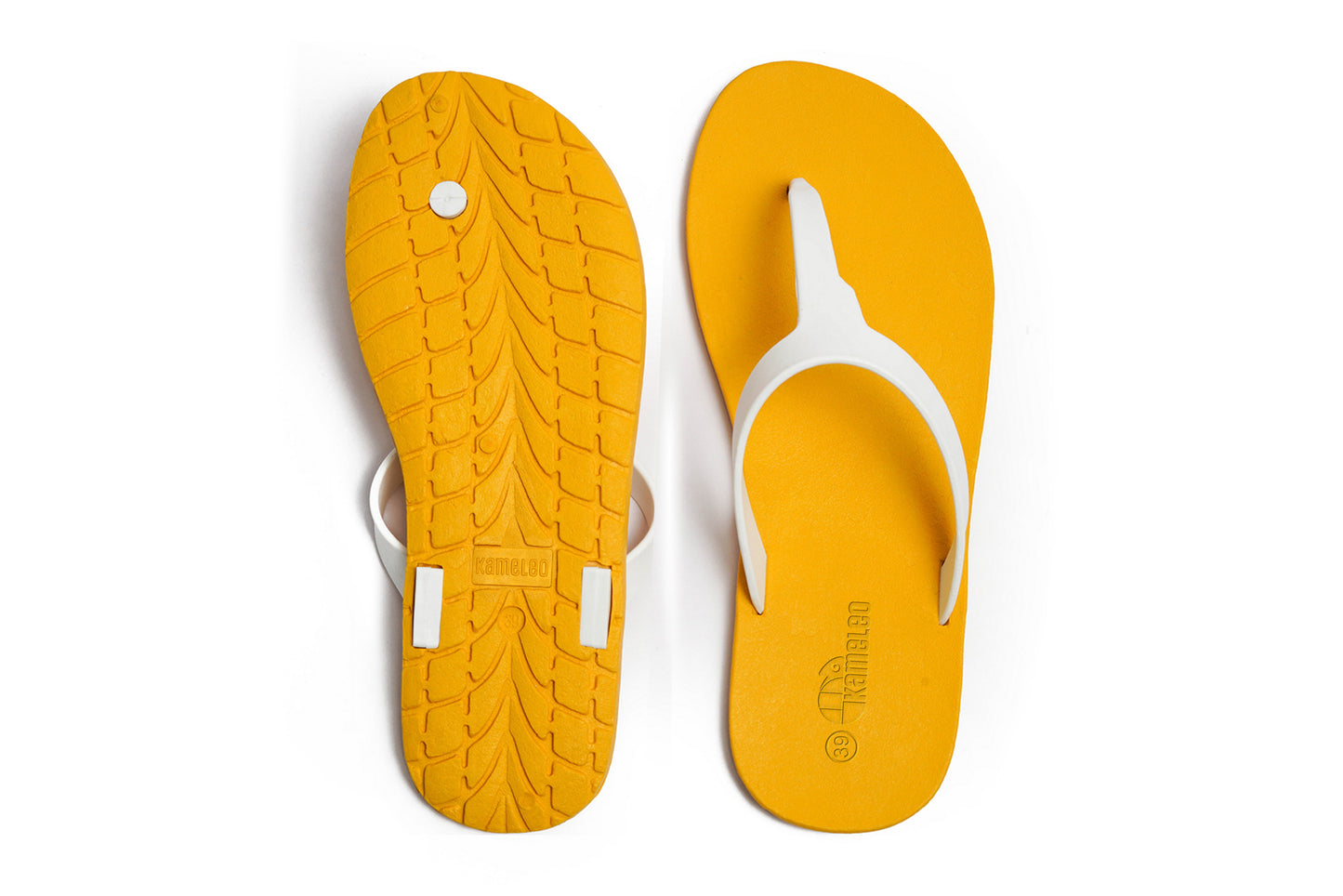 Thongs Yellow Sole White Strap