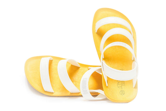 Twin Plus Yellow Sole White Strap