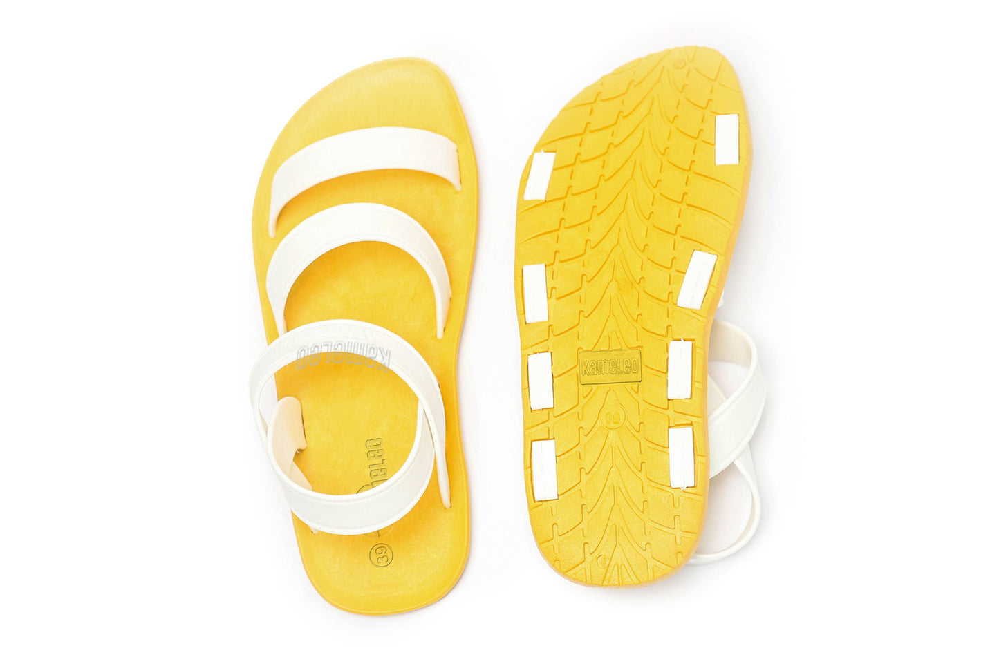 Twin Plus Yellow Sole White Strap