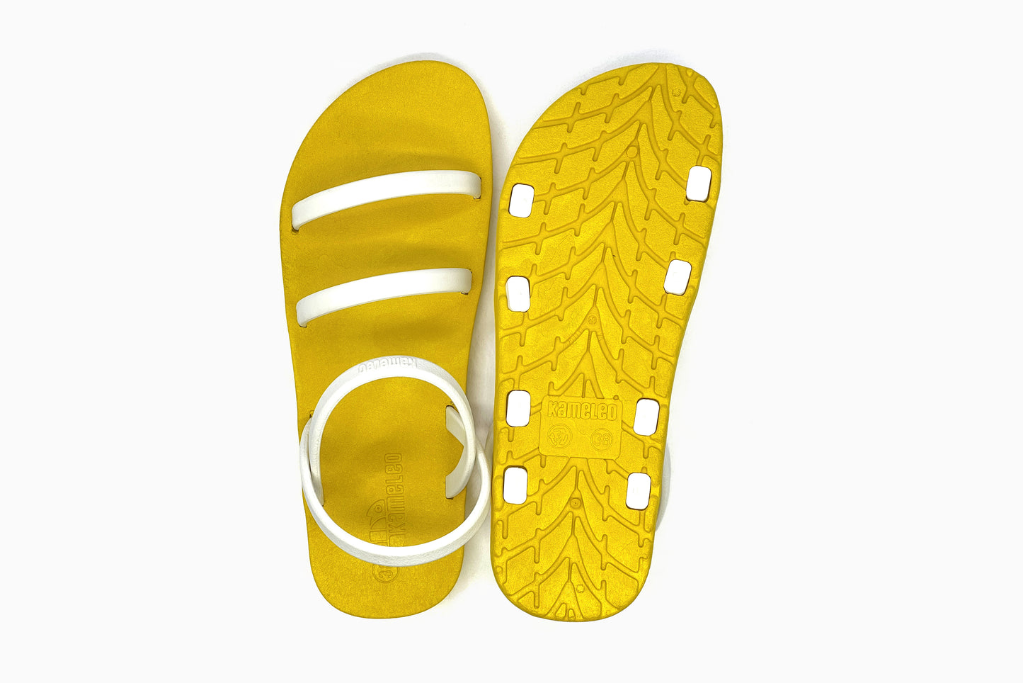 Twin Slim Yellow Sole White Strap