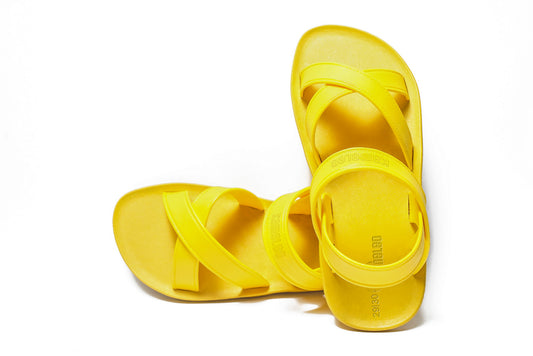 Cross Plus Kids Yellow Sole Yellow Strap