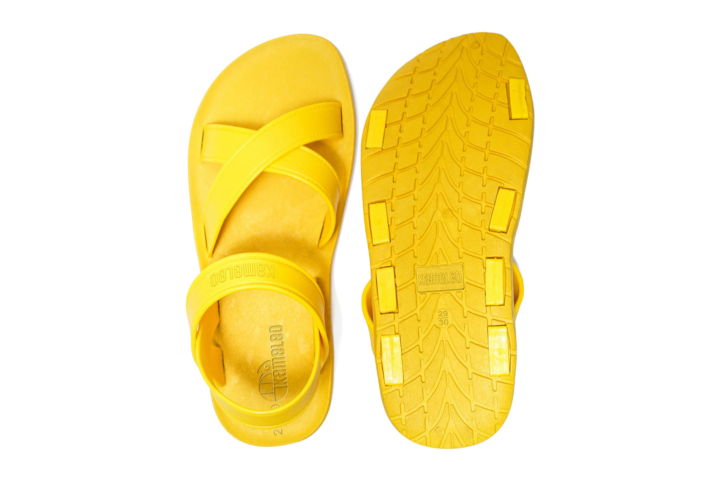 Cross Plus Kids Yellow Sole Yellow Strap