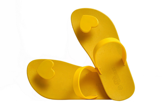 Poppi Heart Yellow Sole Yellow Strap