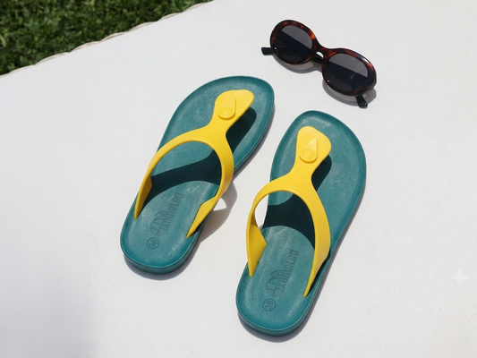 Candy Green Sole Yellow Strap