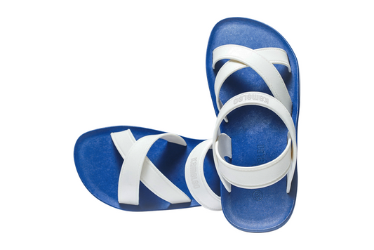 Cross Plus Blue Sole White Strap