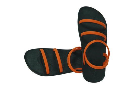 Twin Slim Black Sole Orange Strap