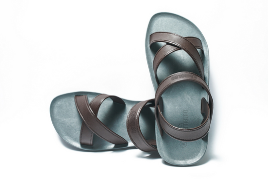 Cross Plus Grey Sole Brown Strap
