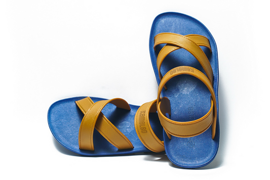 Cross Plus Blue Sole Caramel Strap
