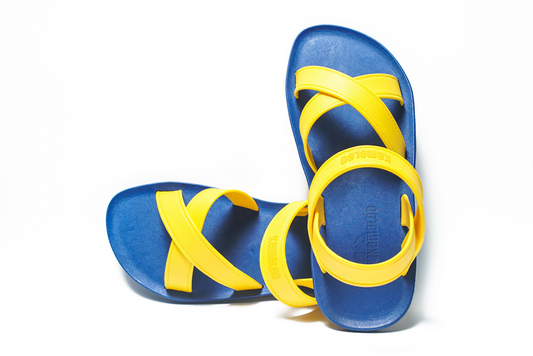 Cross Plus Blue Sole Yellow Strap