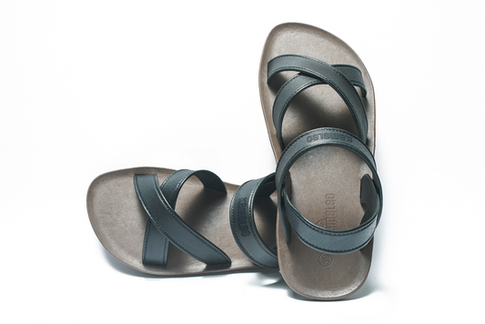 Cross Plus Brown Sole Black Strap