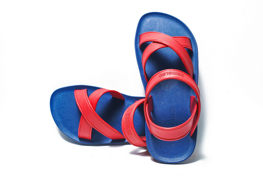 Cross Plus Blue Sole Red Strap