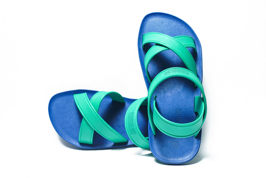 Cross Plus Blue Sole Green Strap