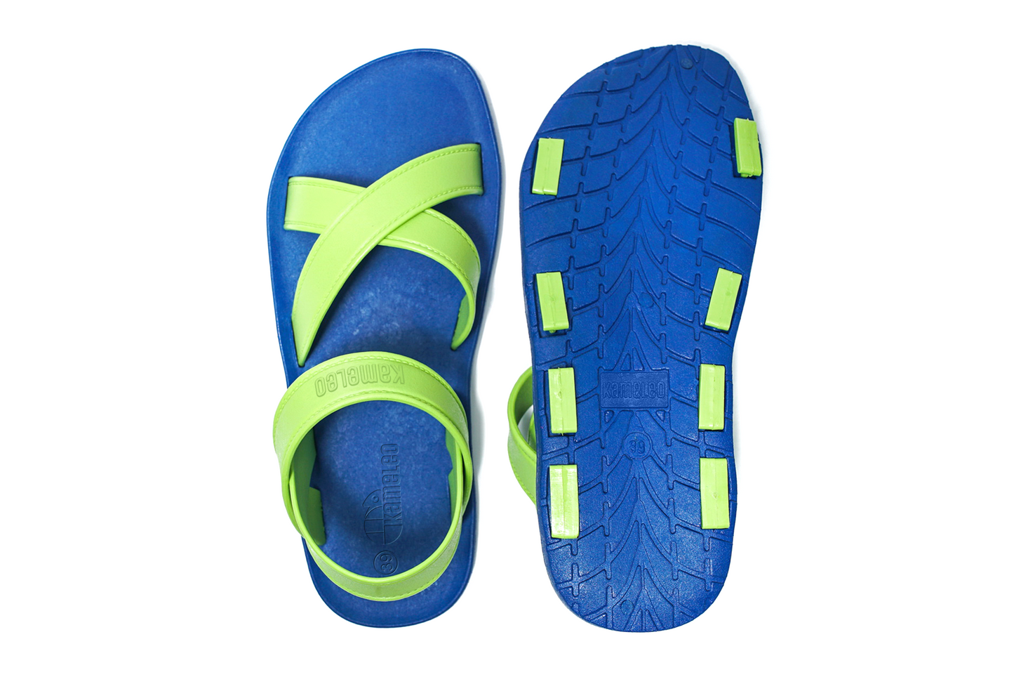 Cross Plus Blue Sole Lime Strap