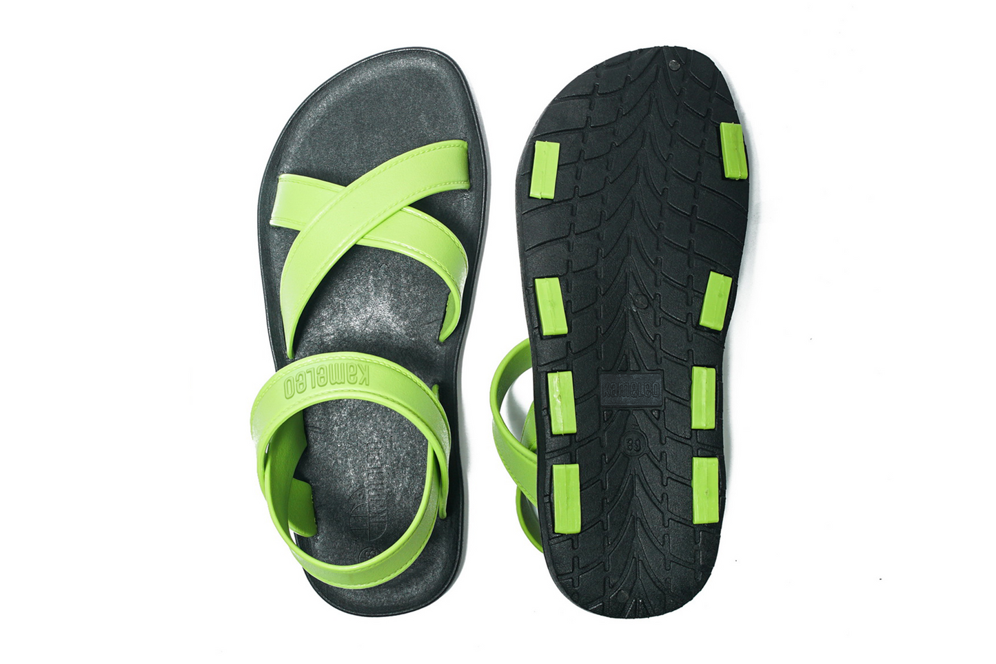 Cross Plus Black Sole Lime Strap