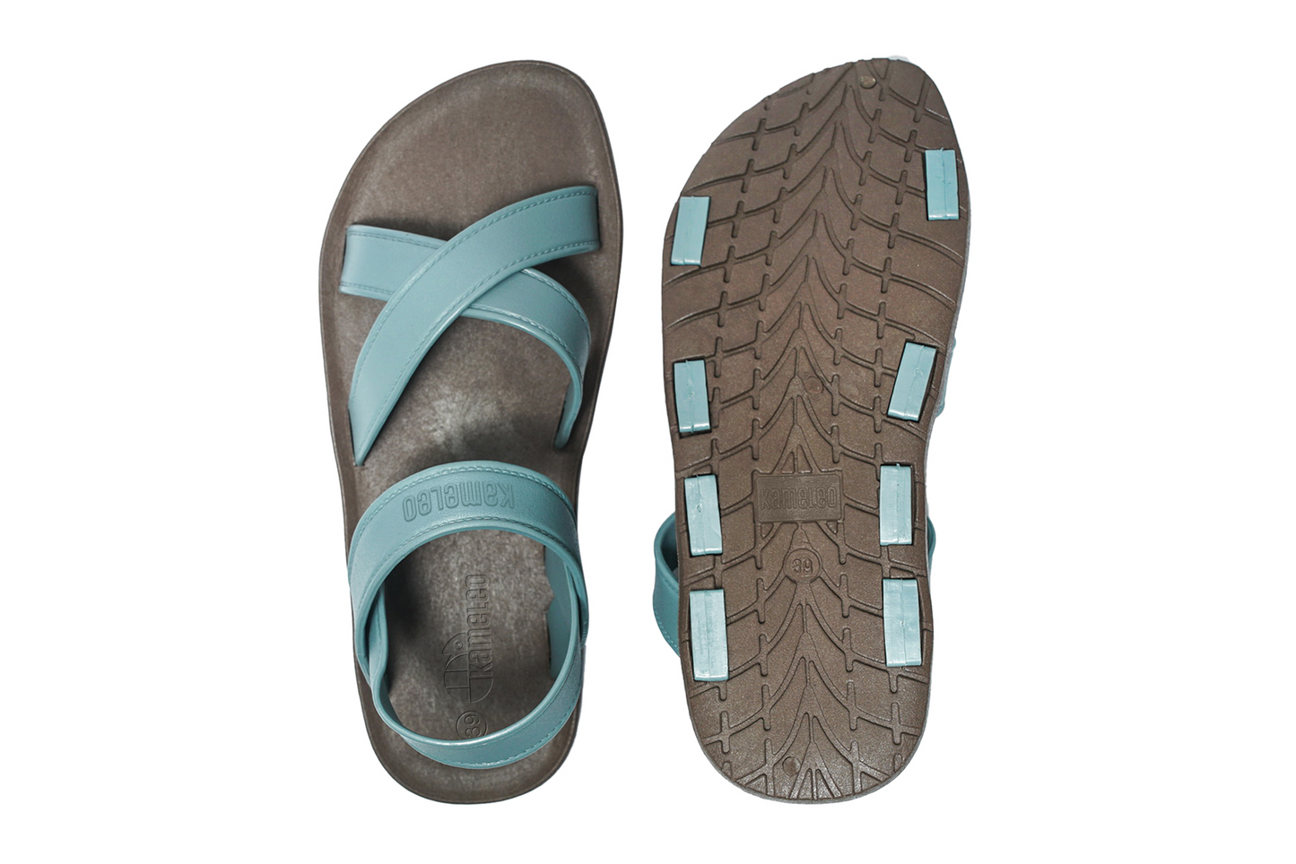 Cross Plus Brown Sole Grey Strap