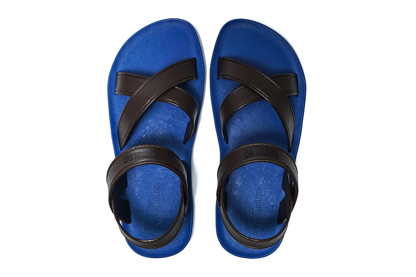 Cross Plus Blue Sole Brown Strap