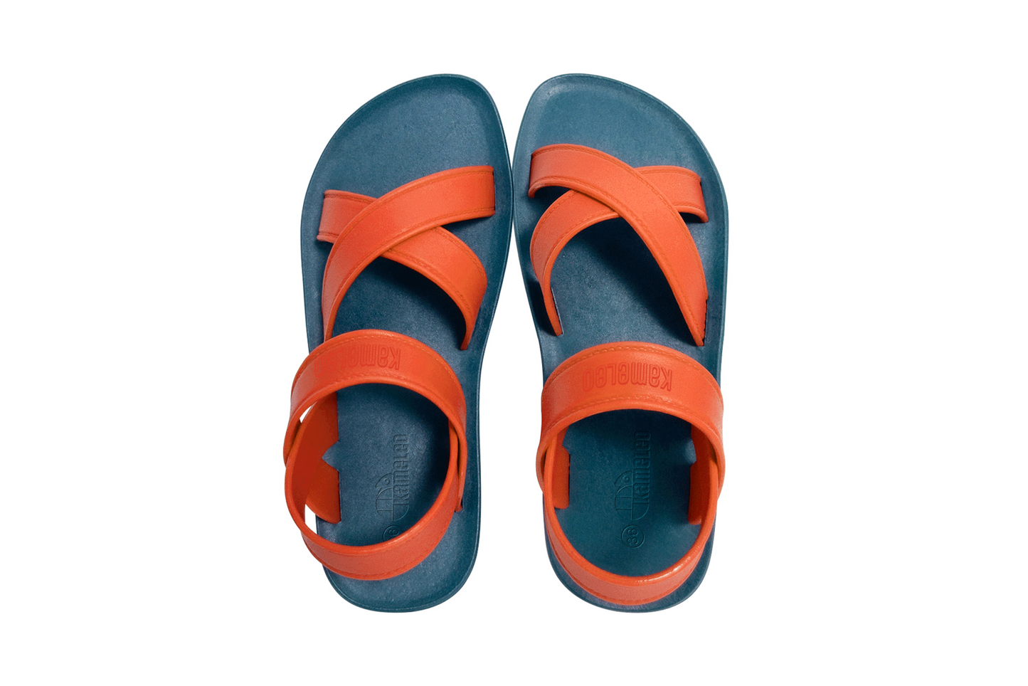 Cross Plus Green Sole Orange Strap
