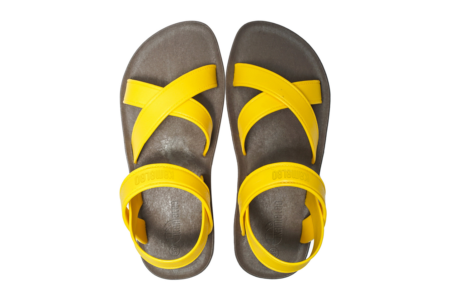 Cross Plus Brown Sole Yellow Strap