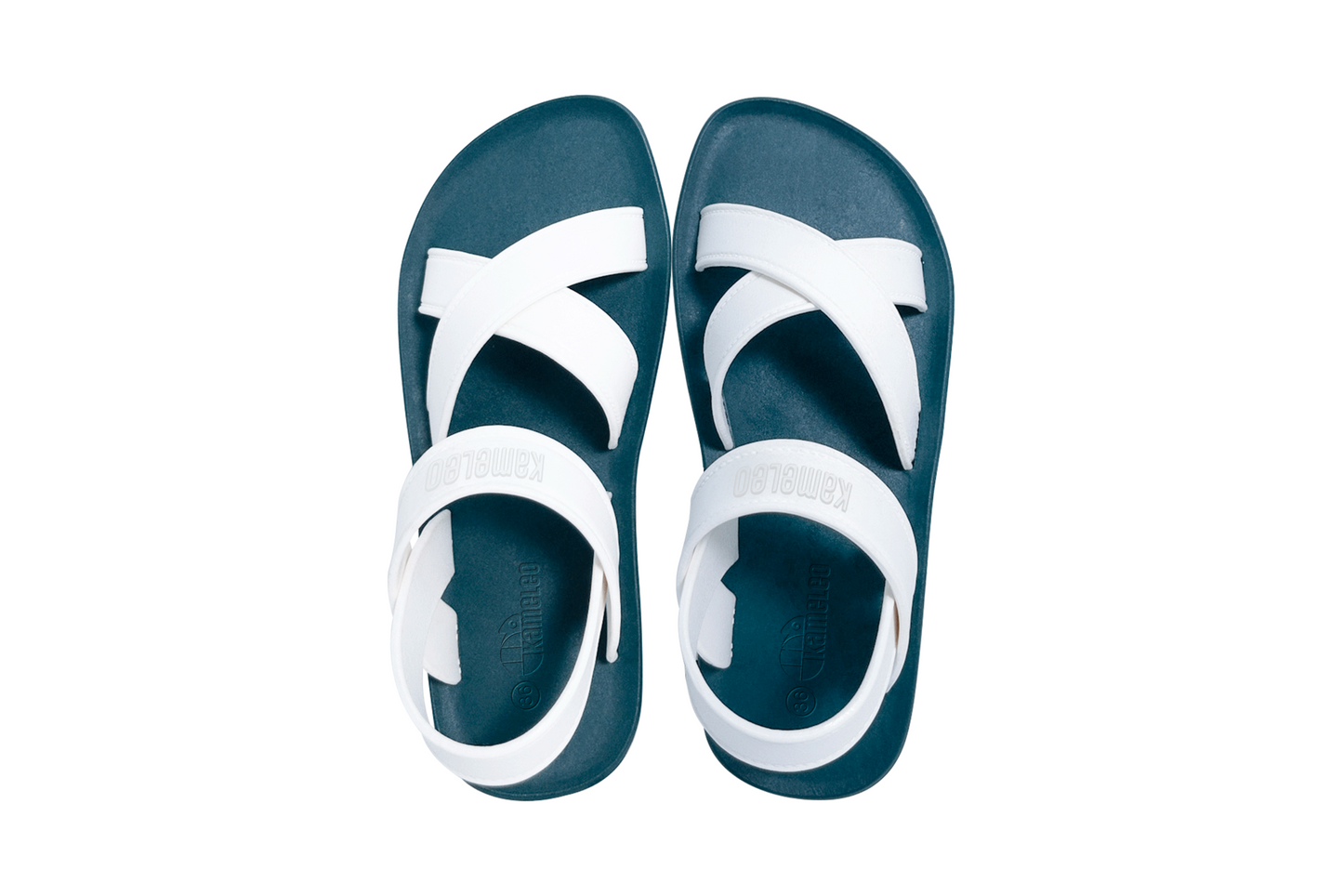 Cross Plus Green Sole White Strap