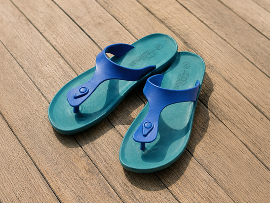 Candy Green Sole Blue Strap